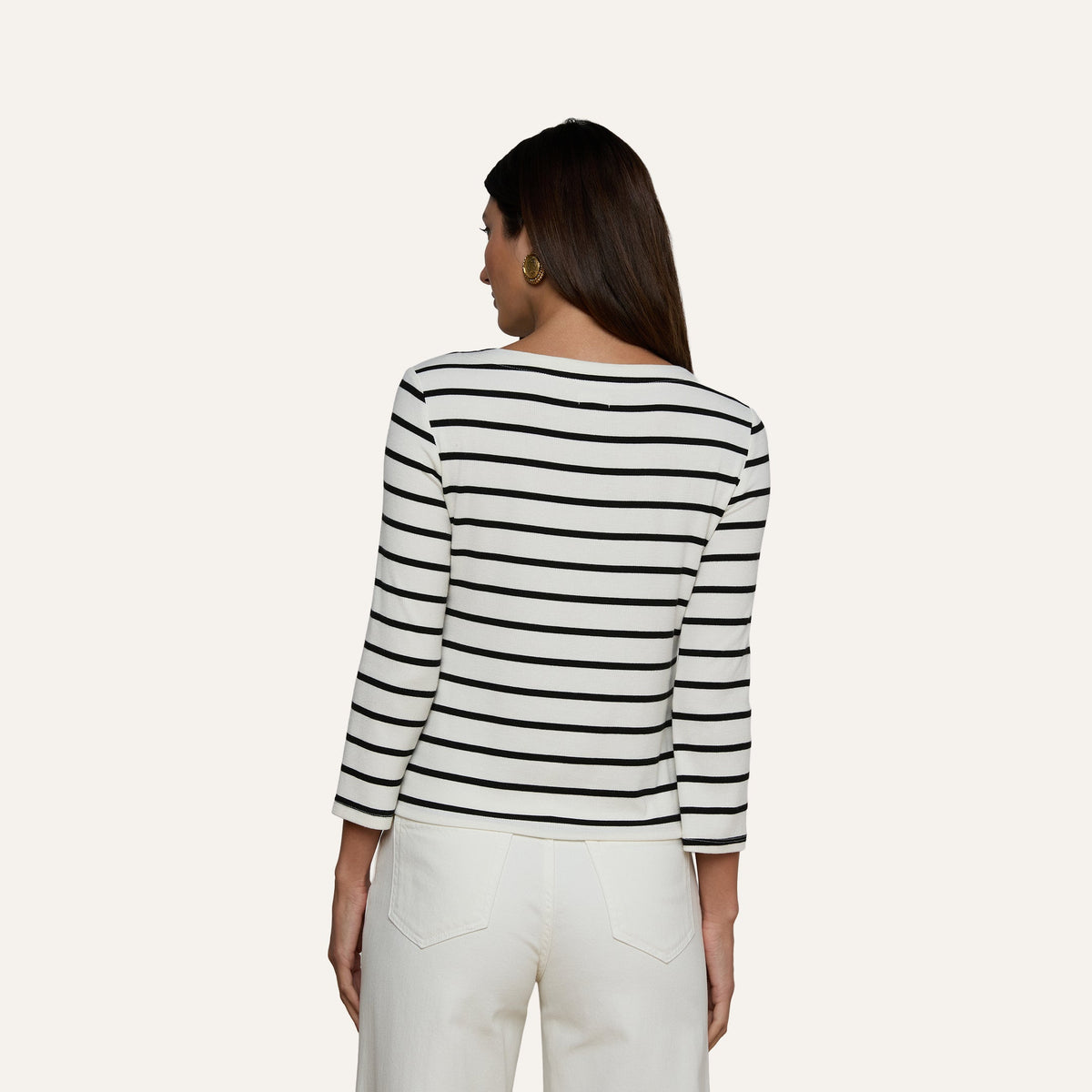 Lucille Striped Boatneck Top