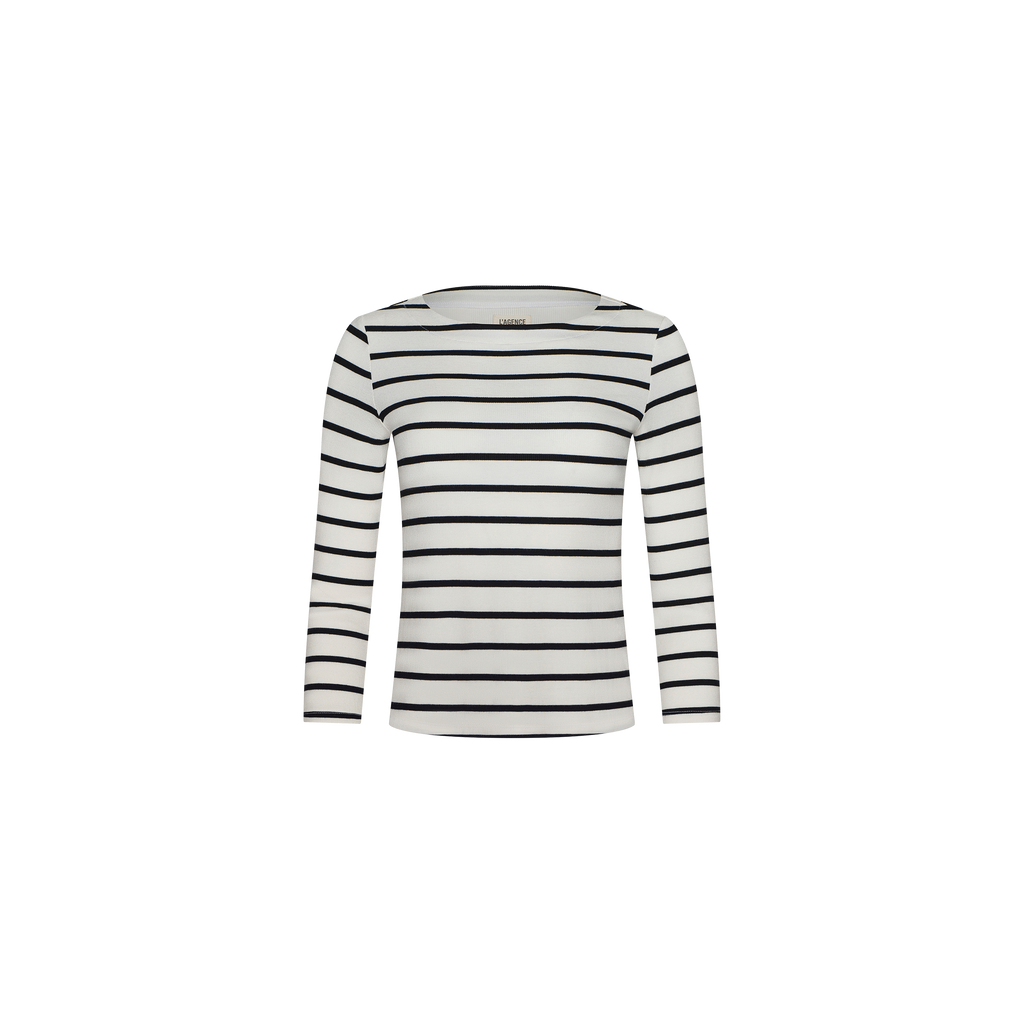 Lucille Striped Boatneck Top