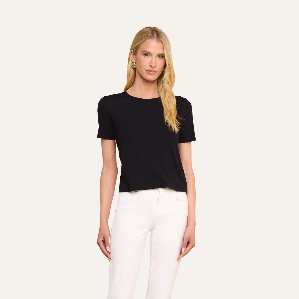 Stormy Cropped Cotton Tee