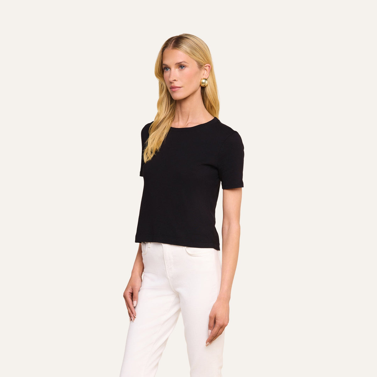 Stormy Cropped Cotton Tee