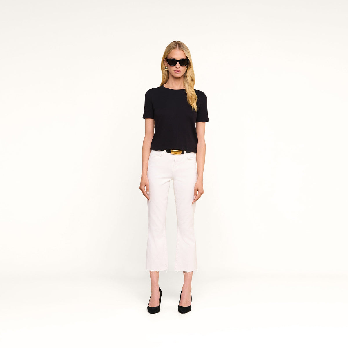 Stormy Cropped Cotton Tee