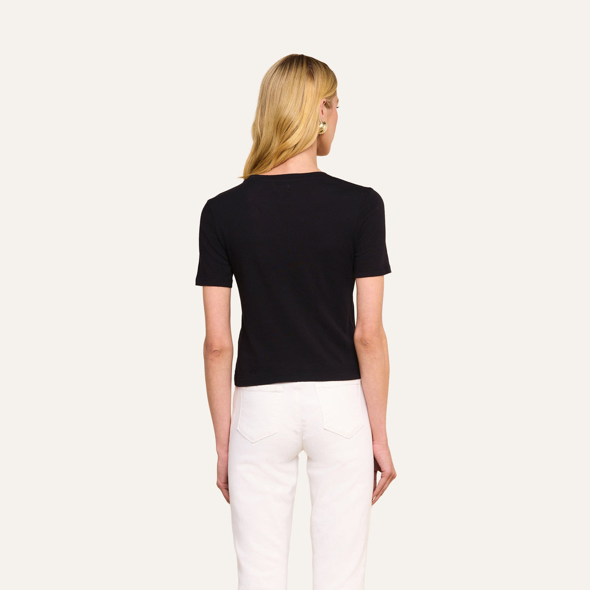 Stormy Cropped Cotton Tee