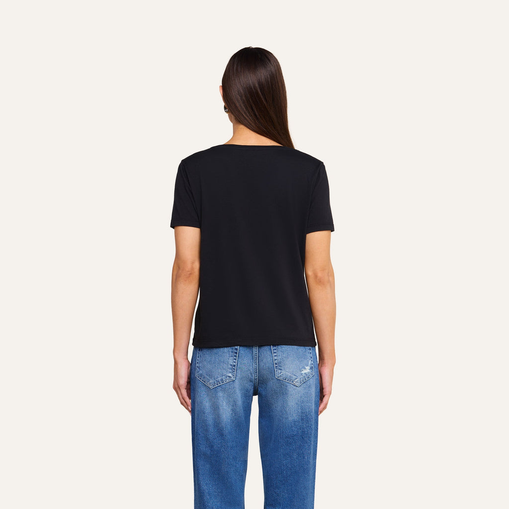 Brianna Cotton V-Neck Tee