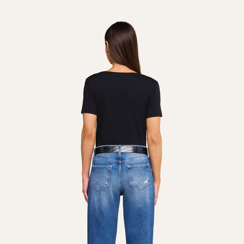 Brianna Cotton V-Neck Tee