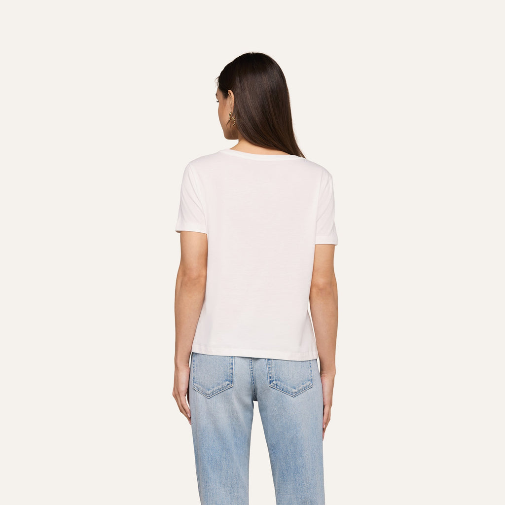 Brianna Cotton V-Neck Tee