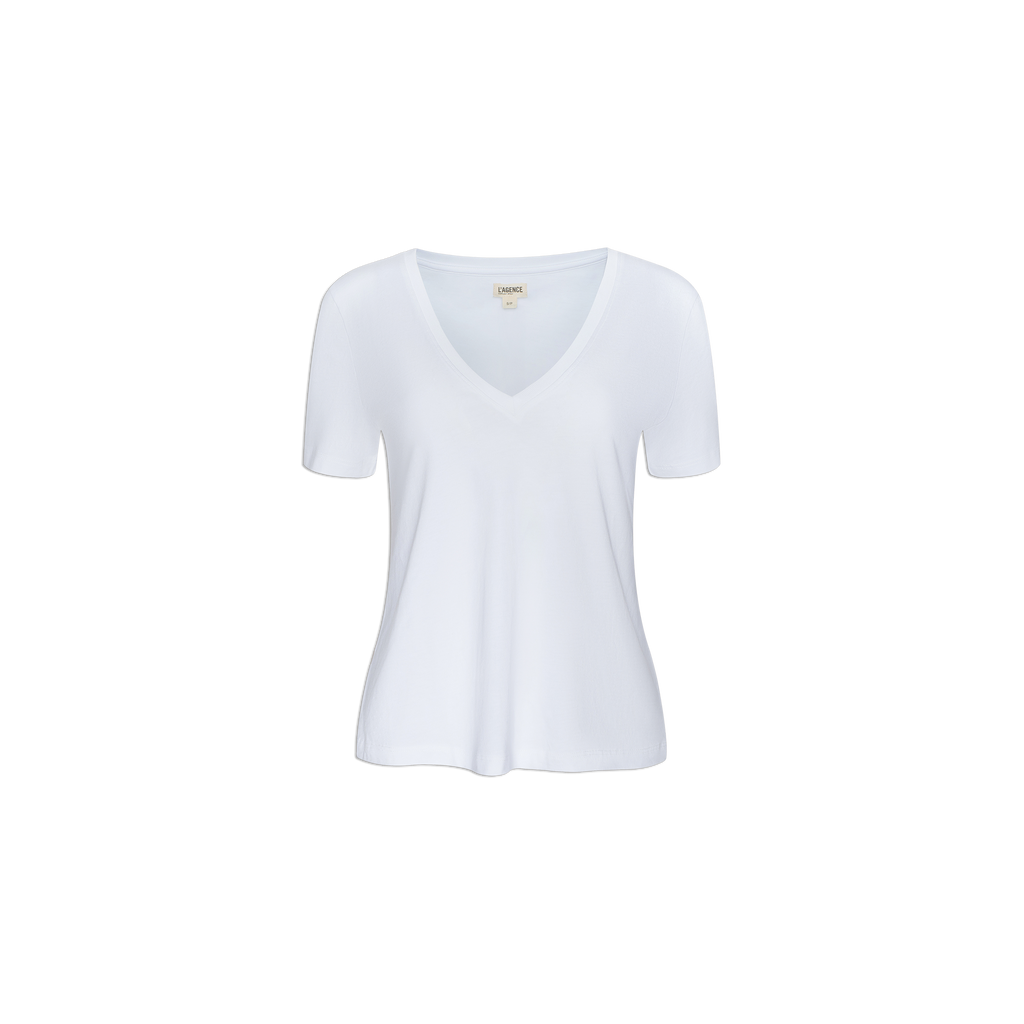 Brianna Cotton V-Neck Tee