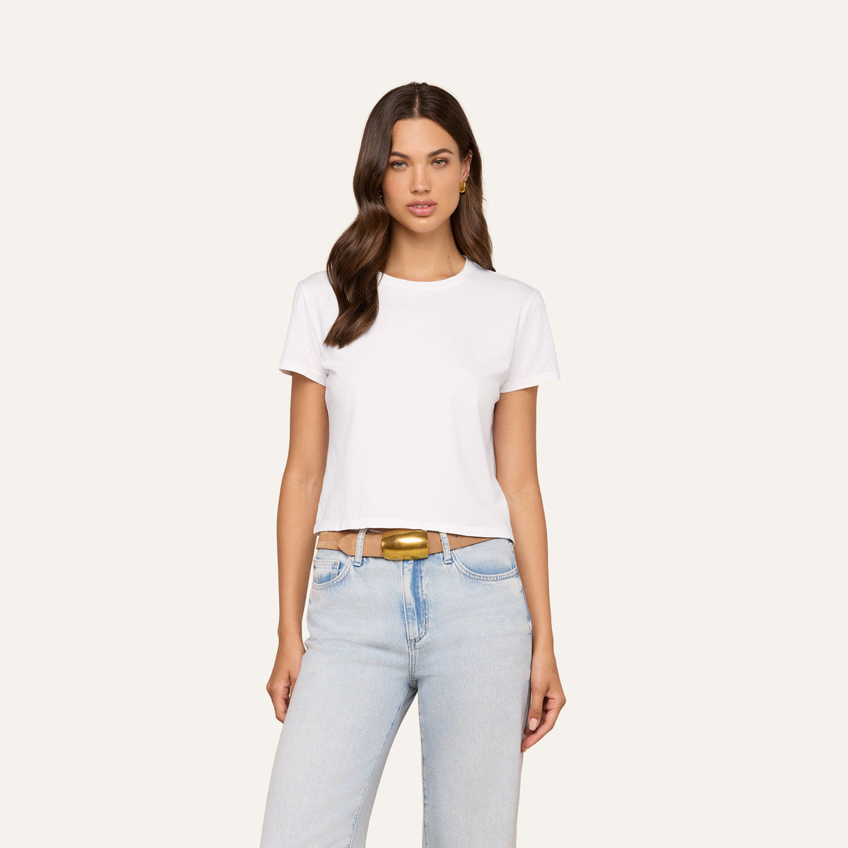 Aileen Cotton Crewneck Tee