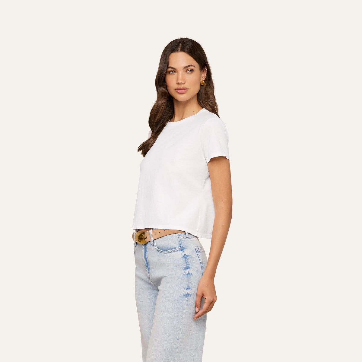 Aileen Cotton Crewneck Tee