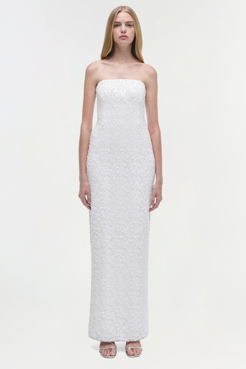 Savia Strapless Embellished Gown
