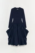 Kenlie Taffeta Knit Midi Dress