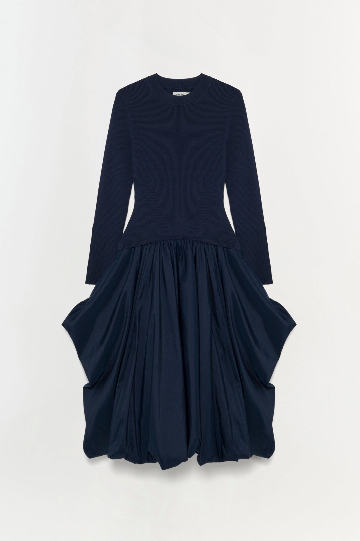Kenlie Taffeta Knit Midi Dress