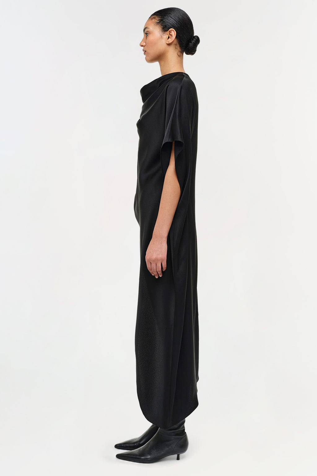 Sadia Satin Mini Cape Dress