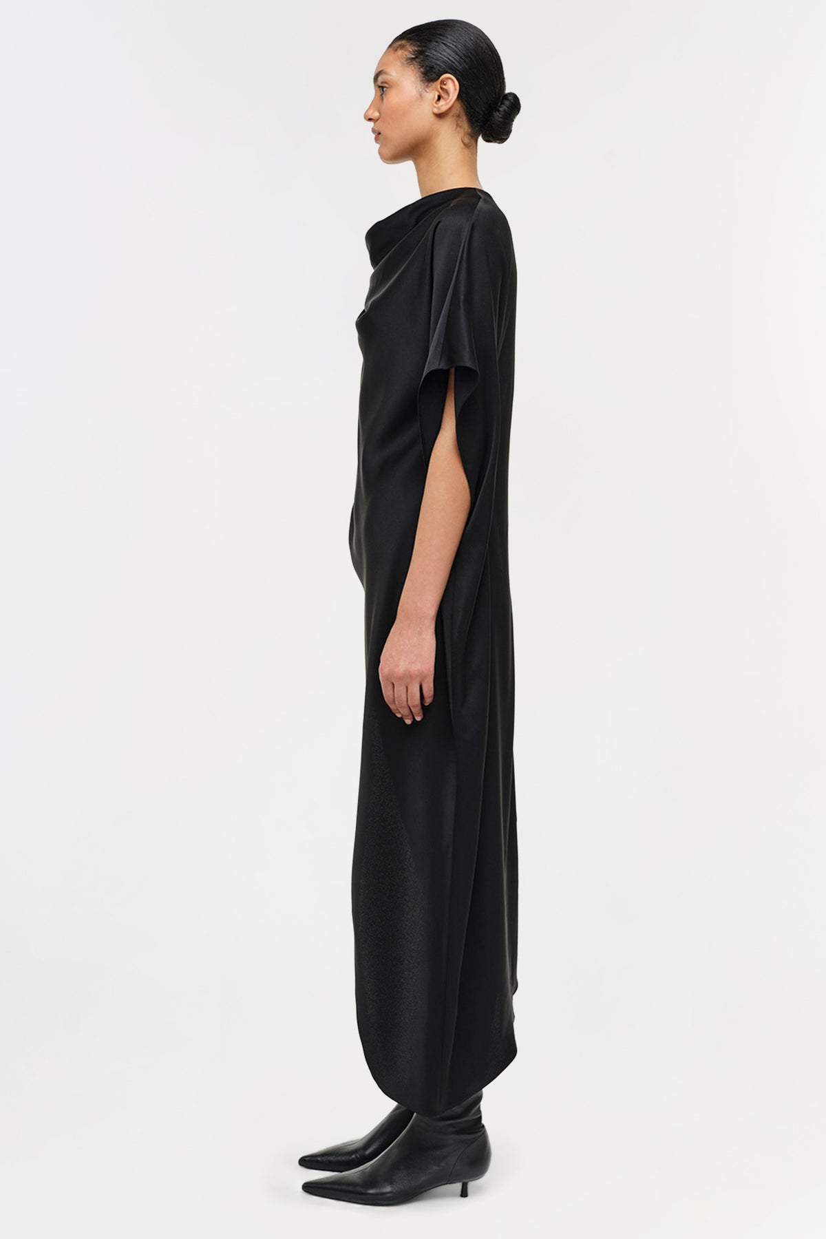 Sadia Satin Mini Cape Dress