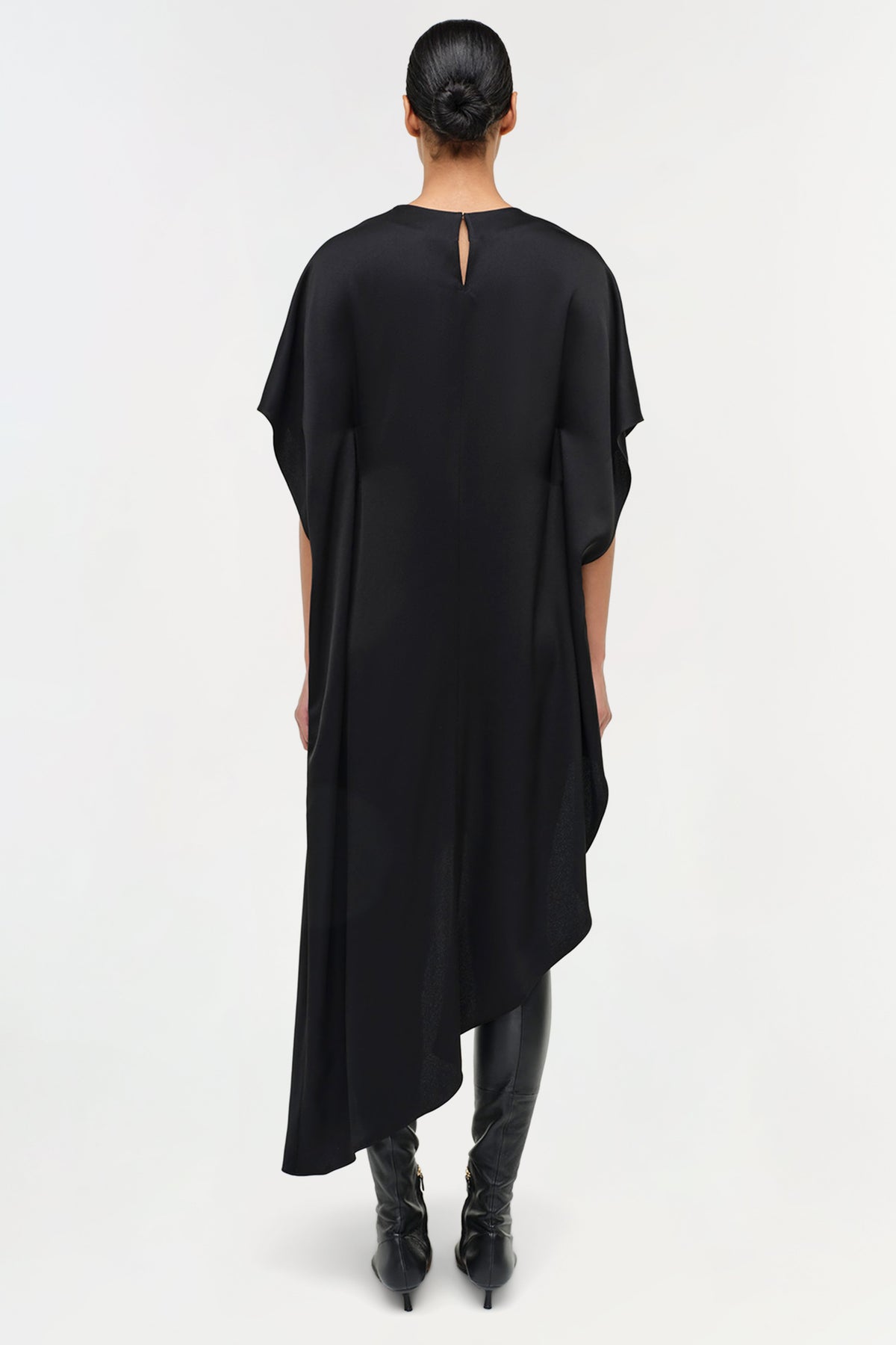 Sadia Satin Mini Cape Dress