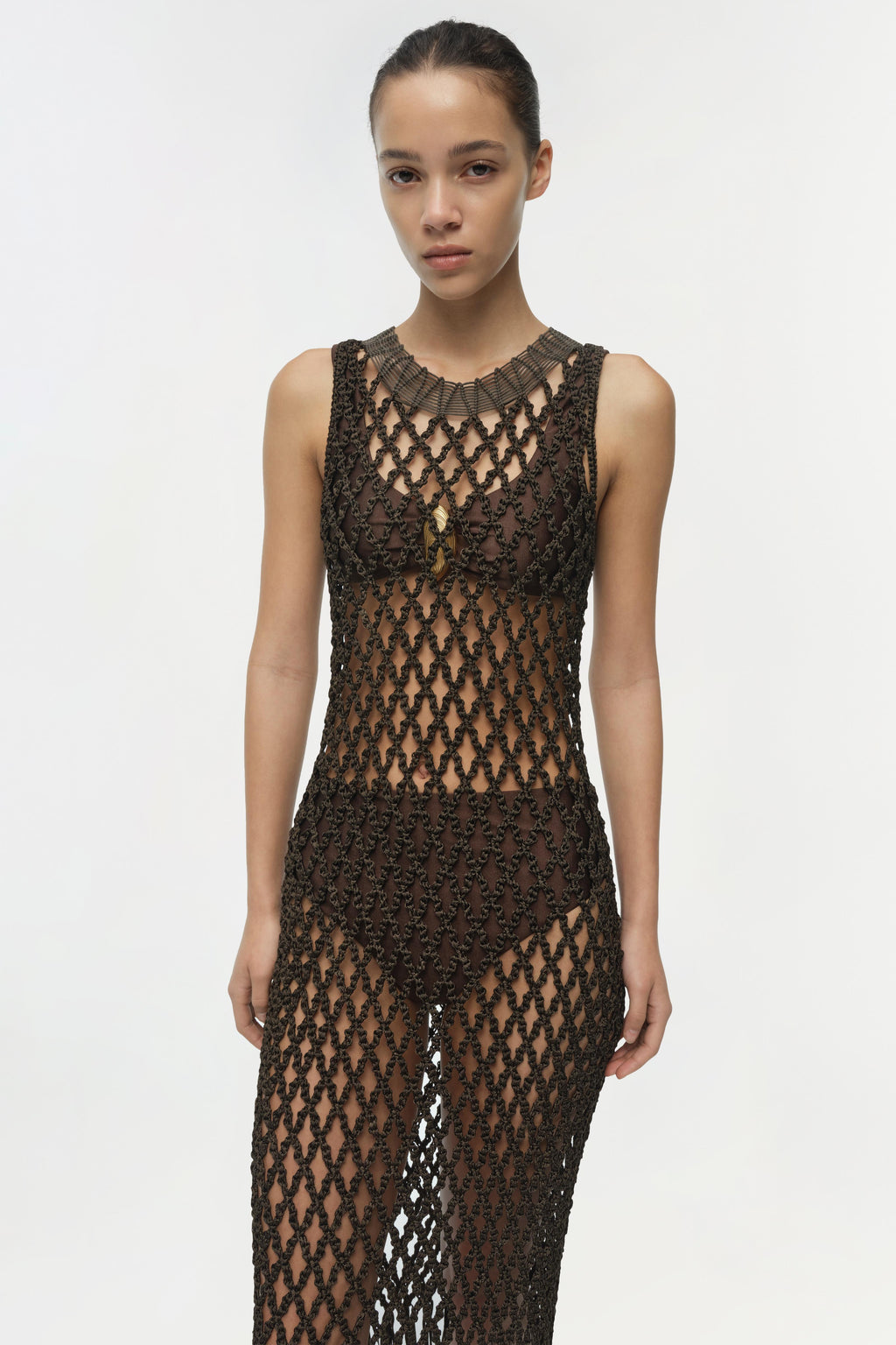 Jensen Macrame Midi Dress