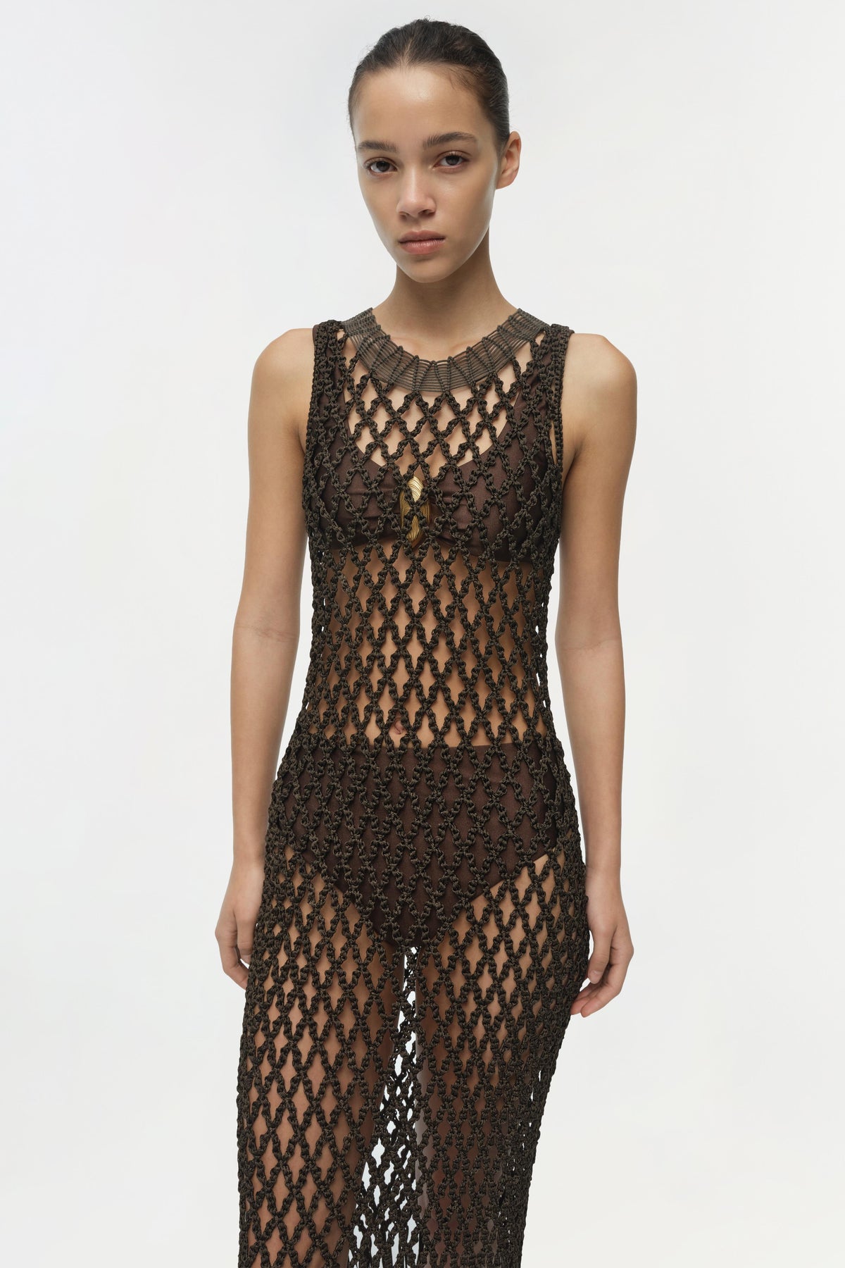 Jensen Macrame Midi Dress