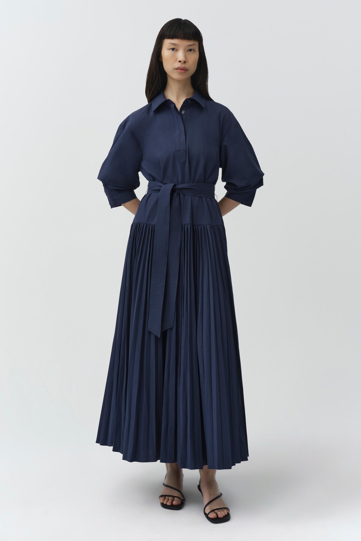 Arlo Belted Cotton Maxi Dress