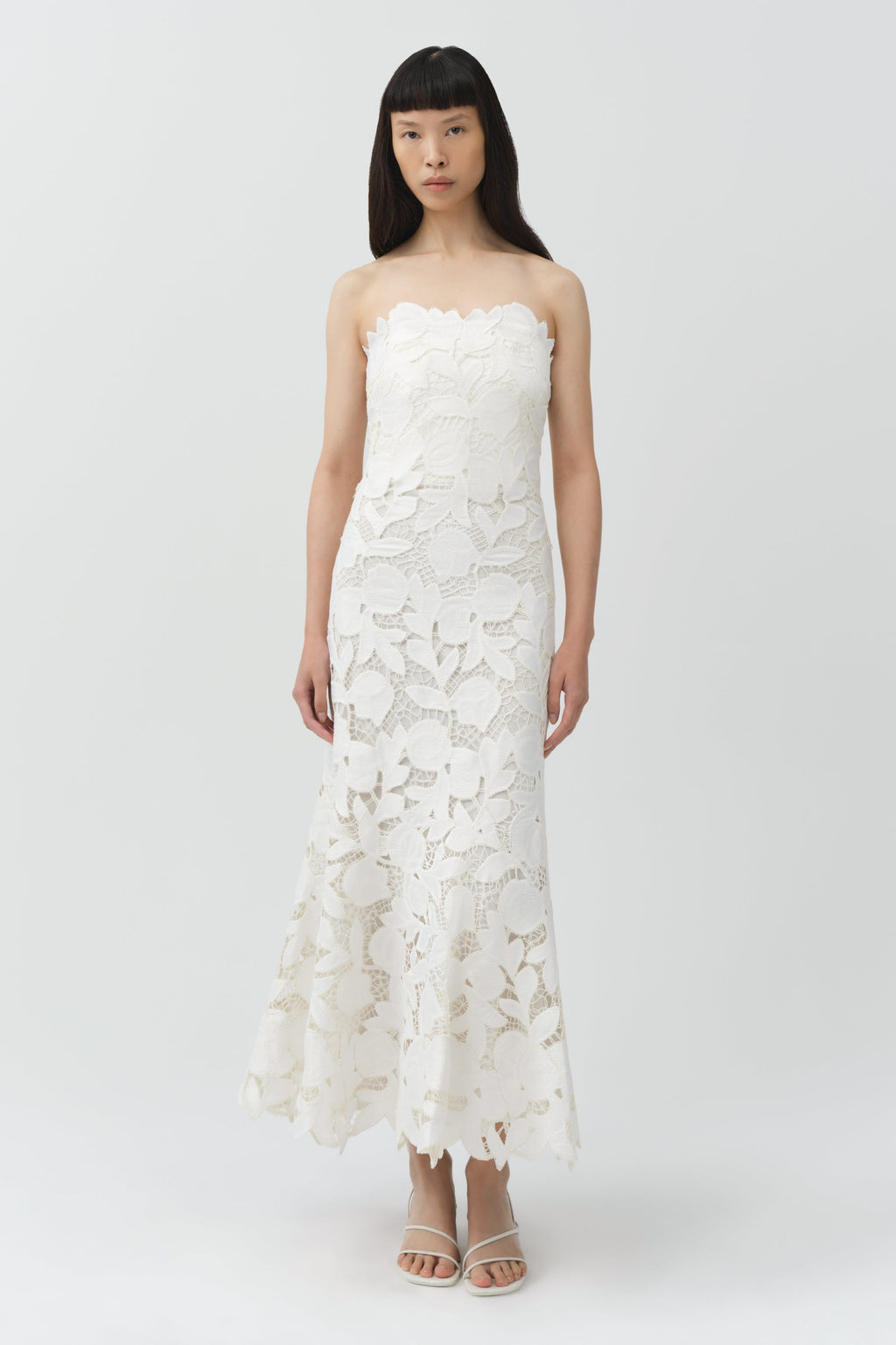 Valletta Strapless Embroidered Dress