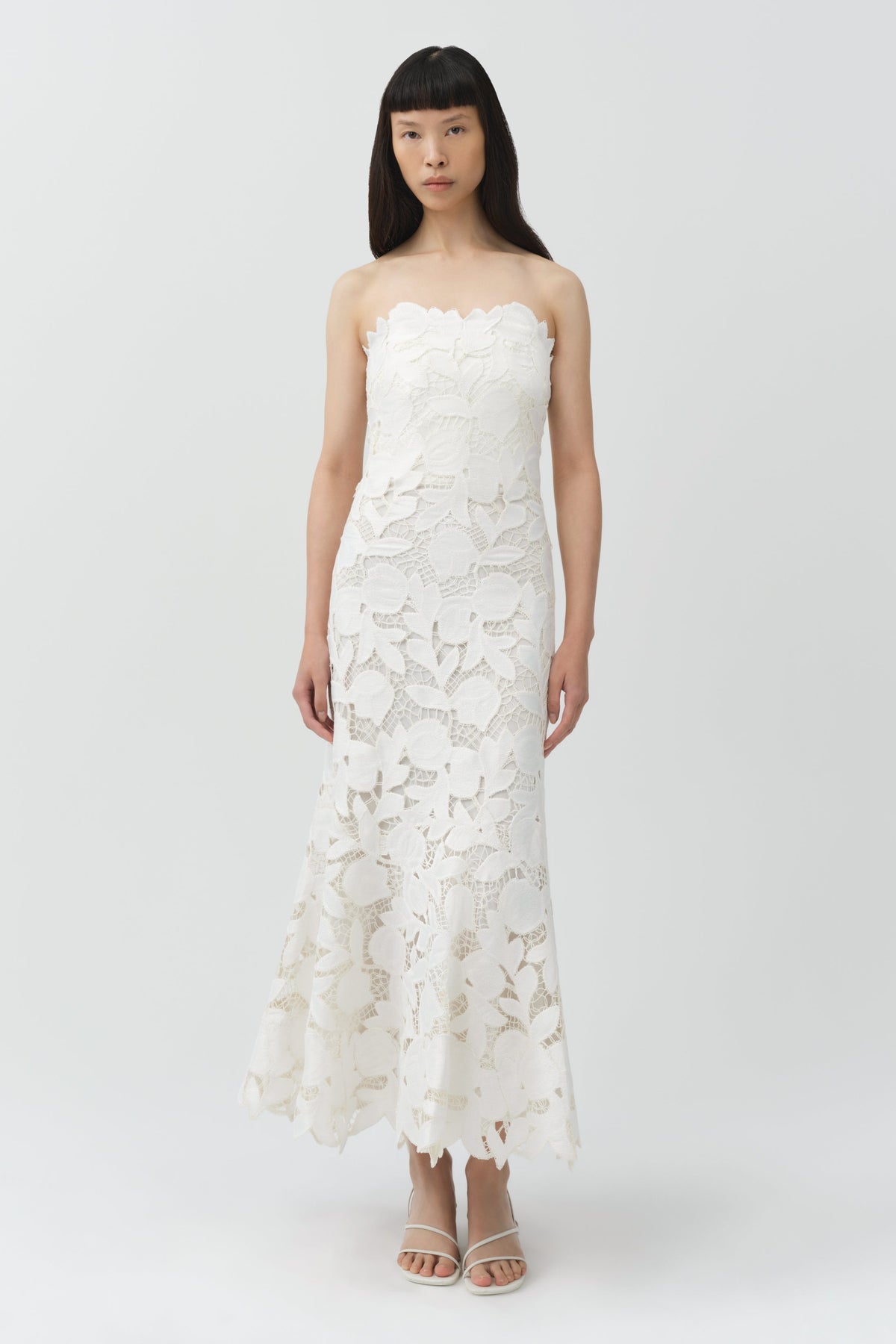 Valletta Strapless Embroidered Dress