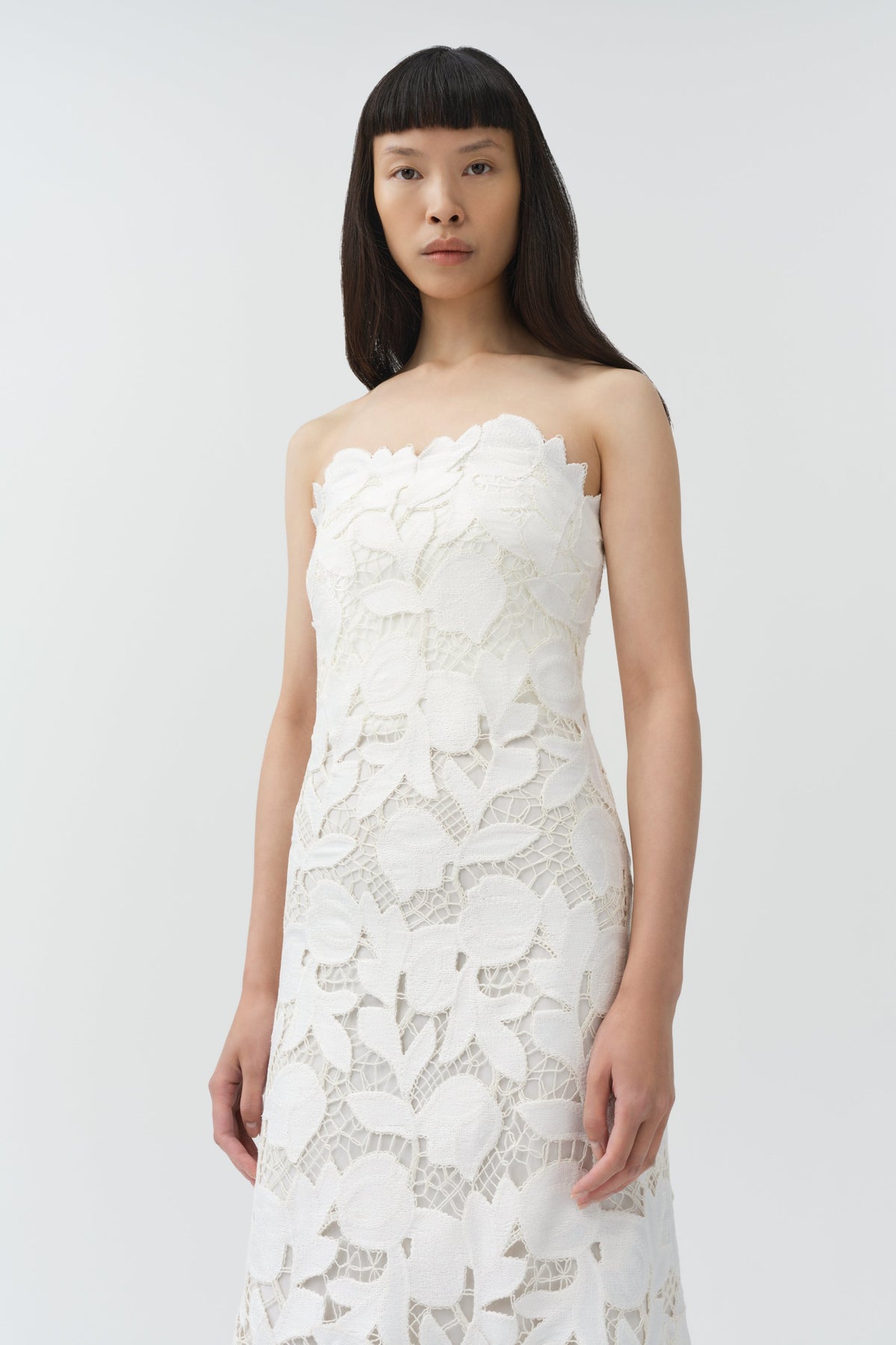 Valletta Strapless Embroidered Dress