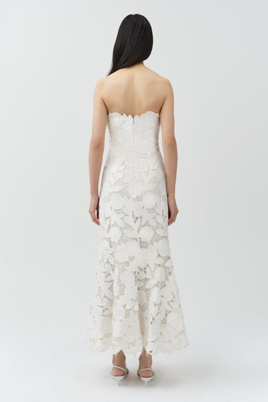 Valletta Strapless Embroidered Dress