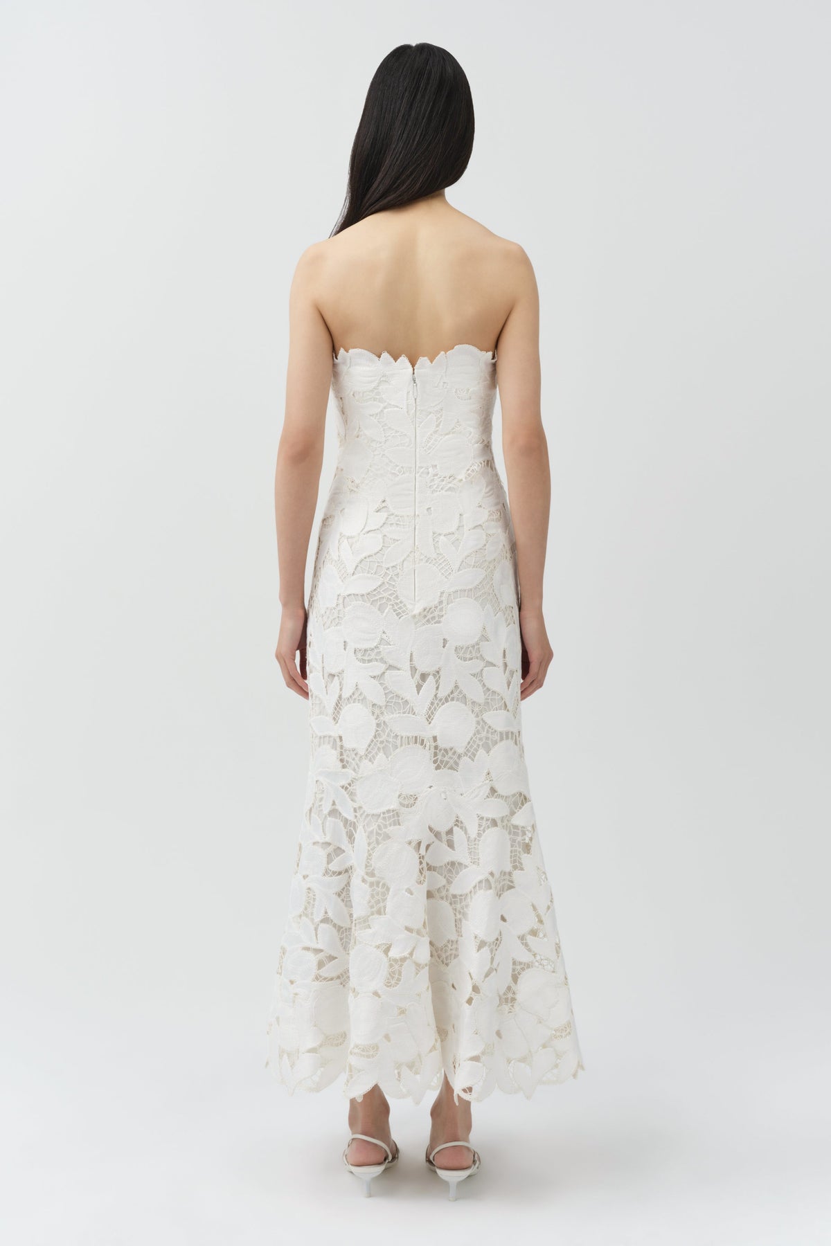 Valletta Strapless Embroidered Dress