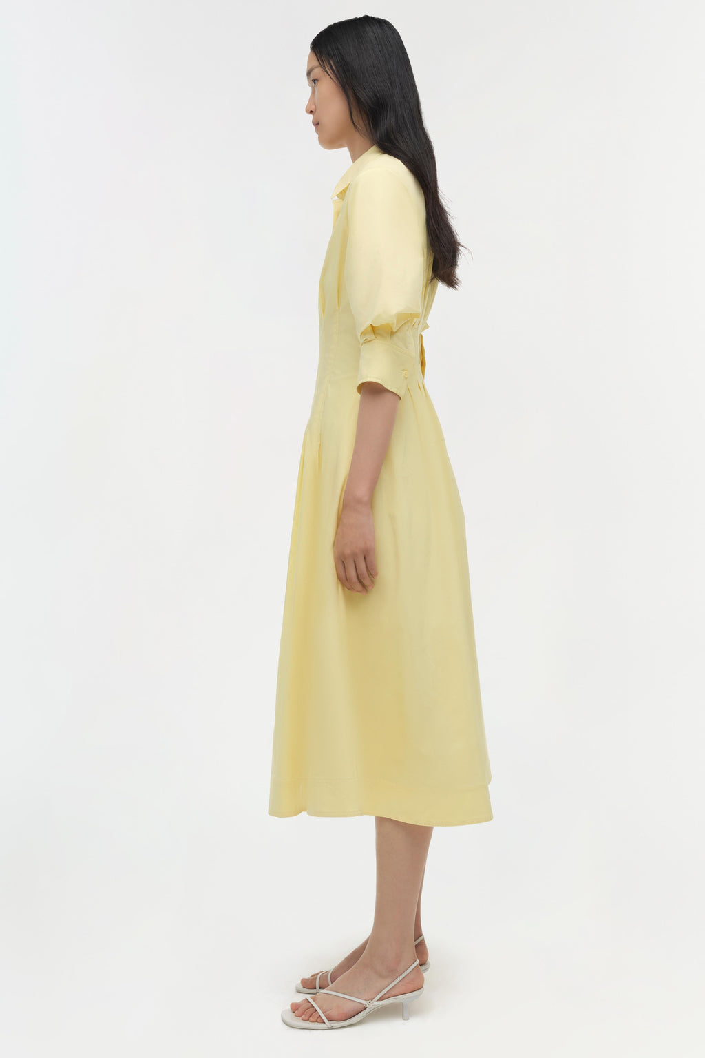 Jazz Cotton Pintuck Midi Dress