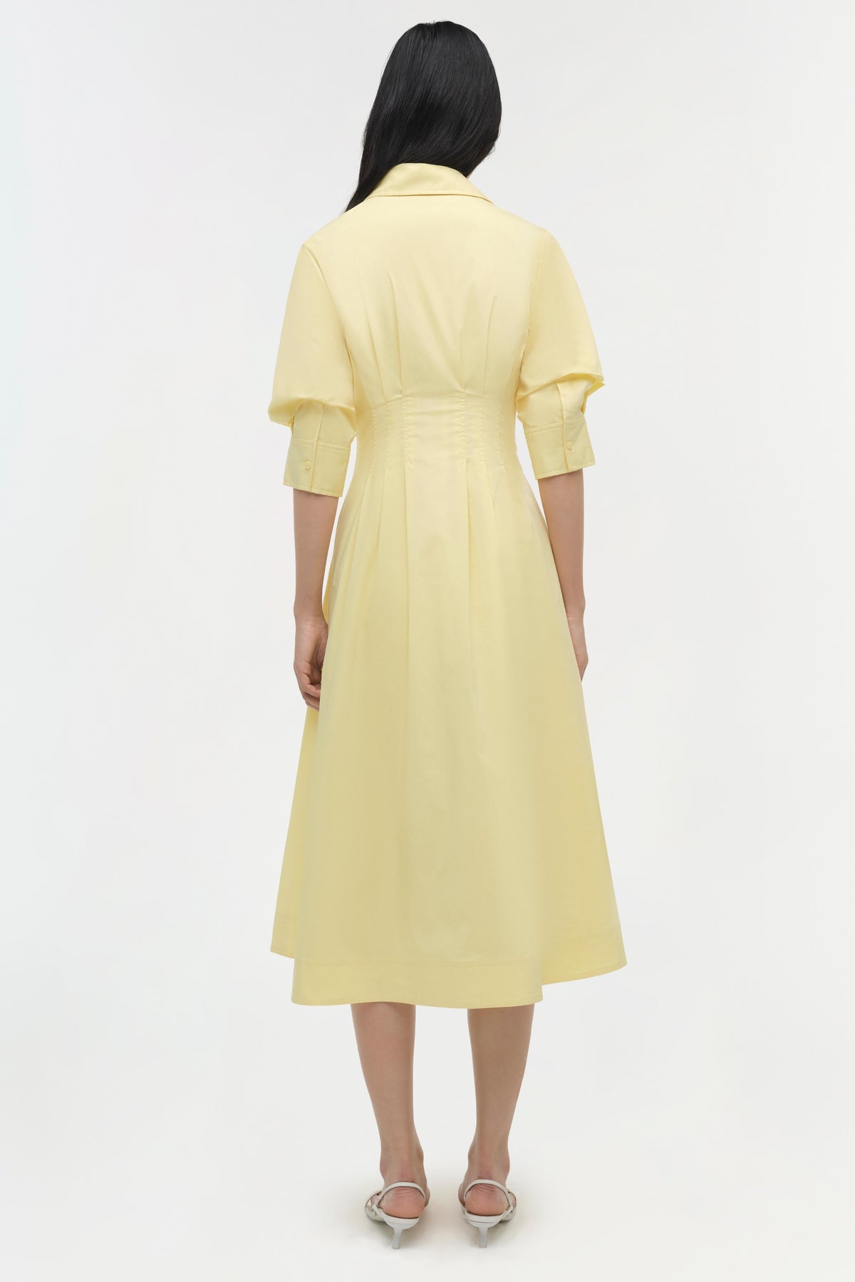Jazz Cotton Pintuck Midi Dress