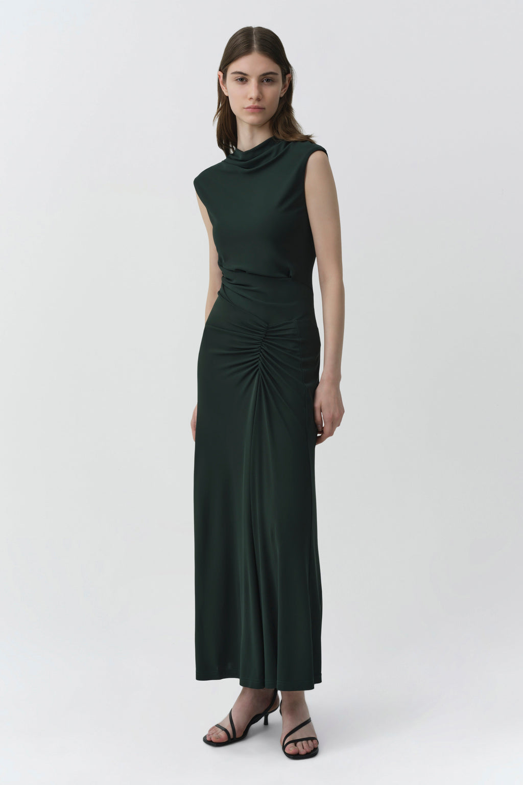 Acacia Draped Jersey Midi Dress