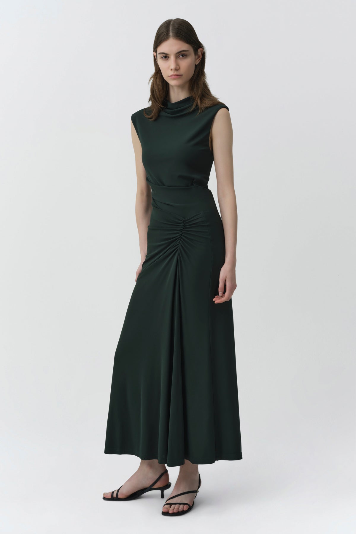 Acacia Draped Jersey Midi Dress