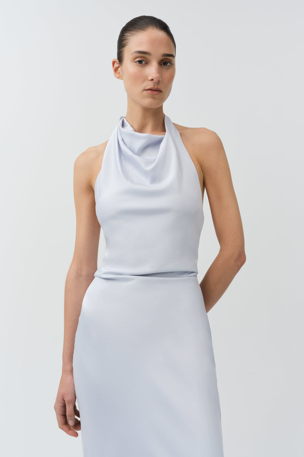 Reannon Draped Satin Gown