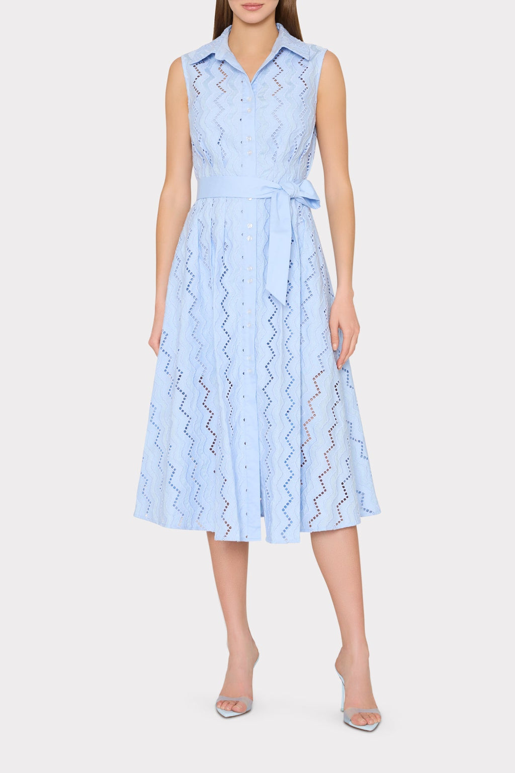Leya Eyelet Midi Dress