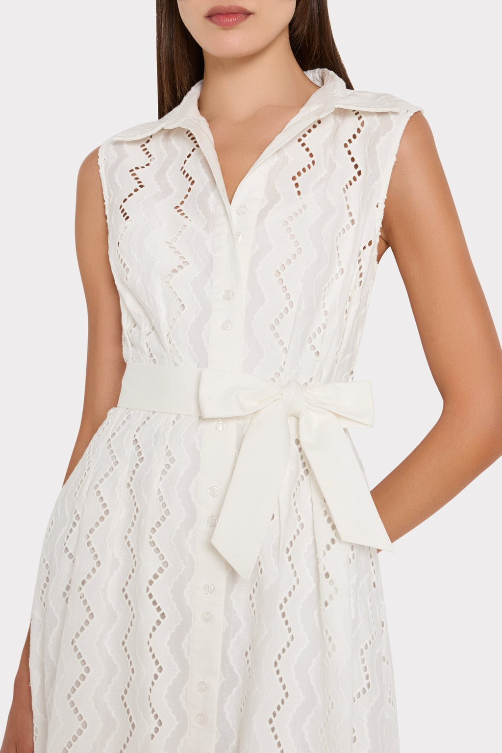Leya Eyelet Midi Dress