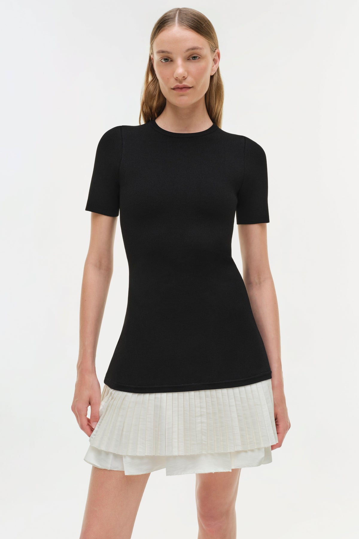 Lorin Taffeta Knit Midi Dress