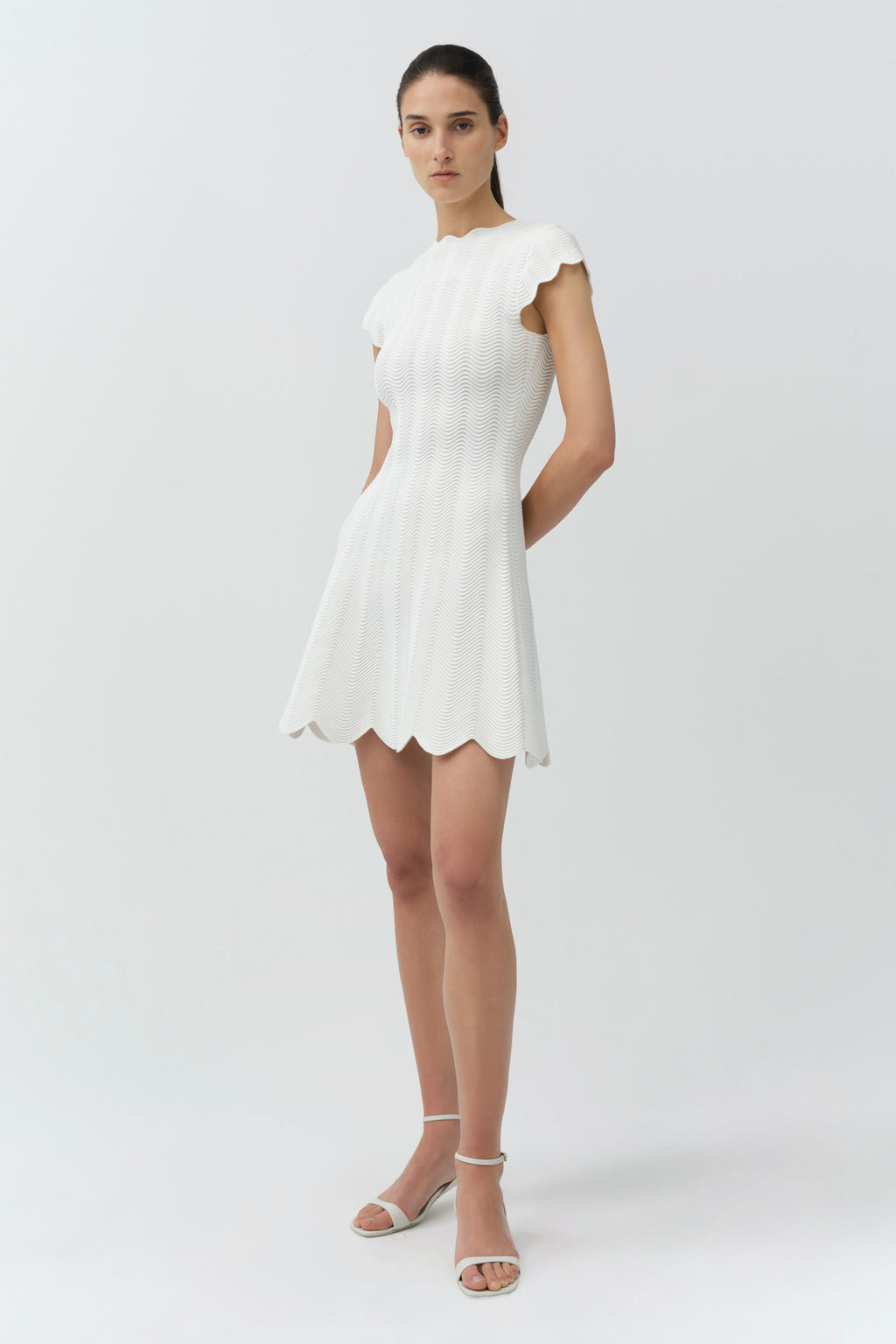 Evalynn Wavy Knit Mini Dress