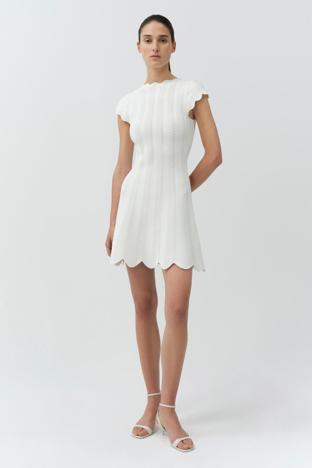 Evalynn Wavy Knit Mini Dress