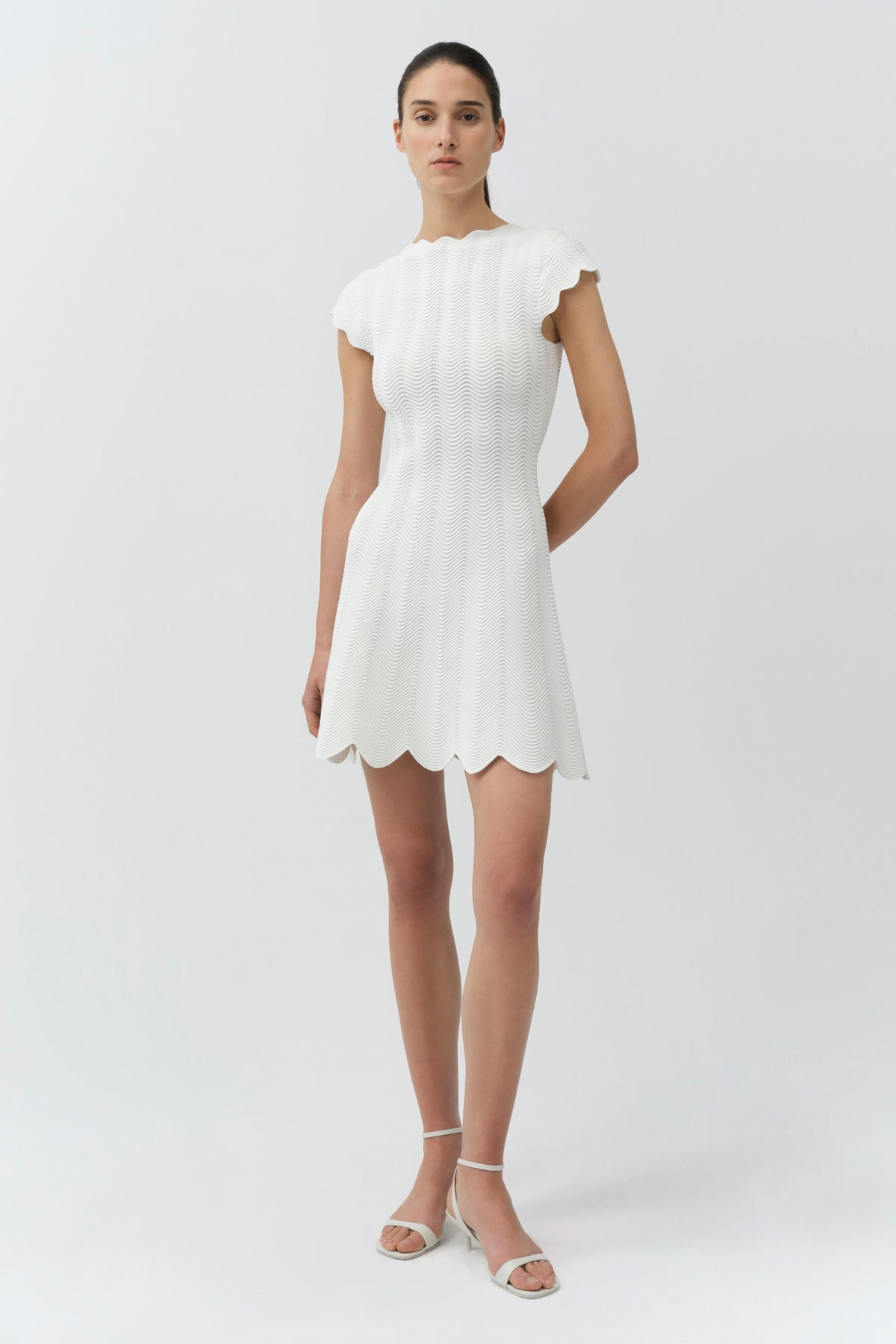 Evalynn Wavy Knit Mini Dress