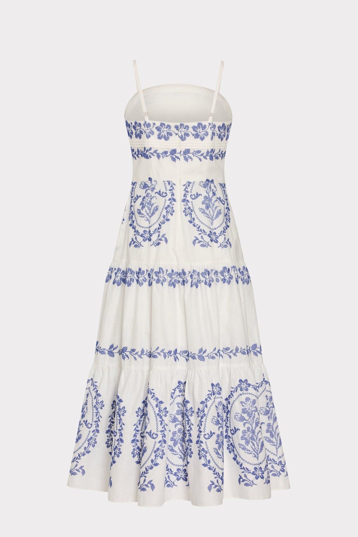 Lela Embroidered Midi Dress