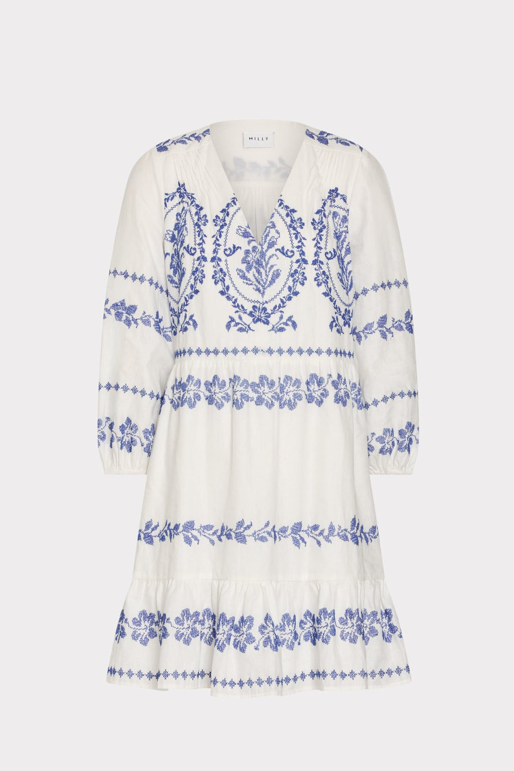 Lene Embroidered Mini Dress