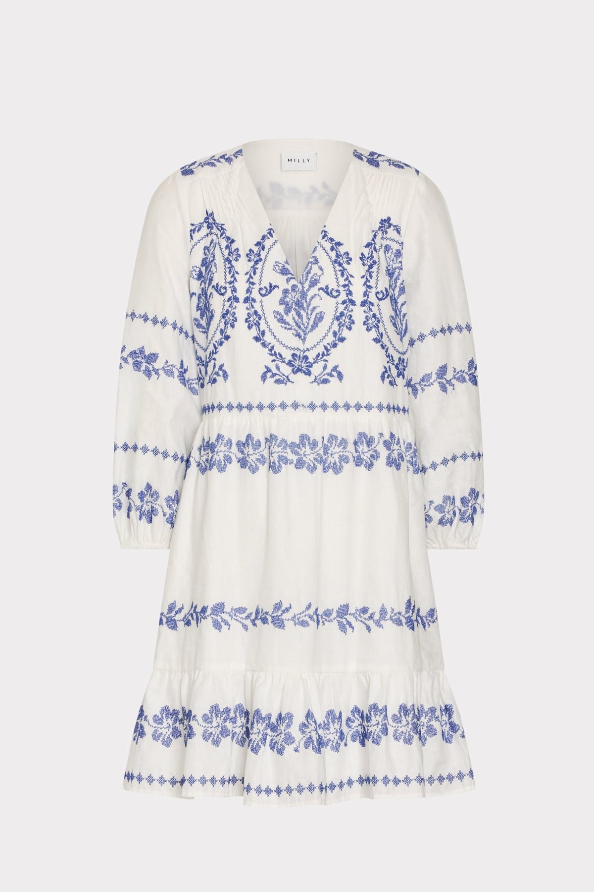 Lene Embroidered Mini Dress