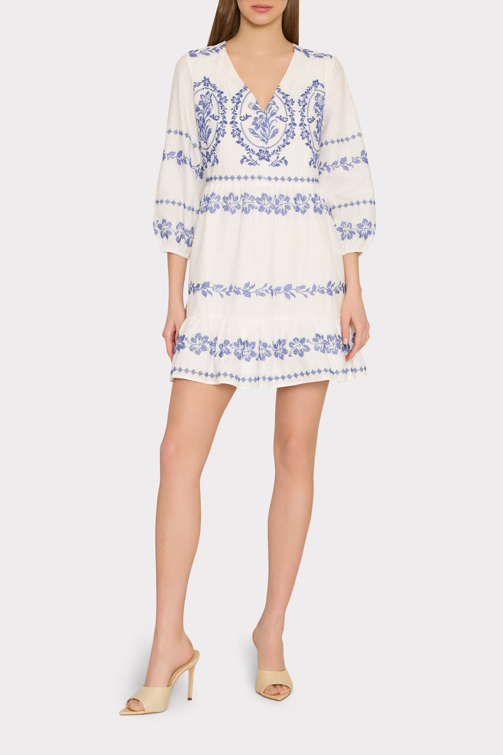 Lene Embroidered Mini Dress