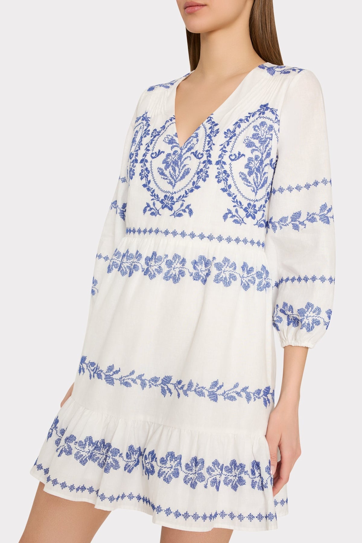 Lene Embroidered Mini Dress
