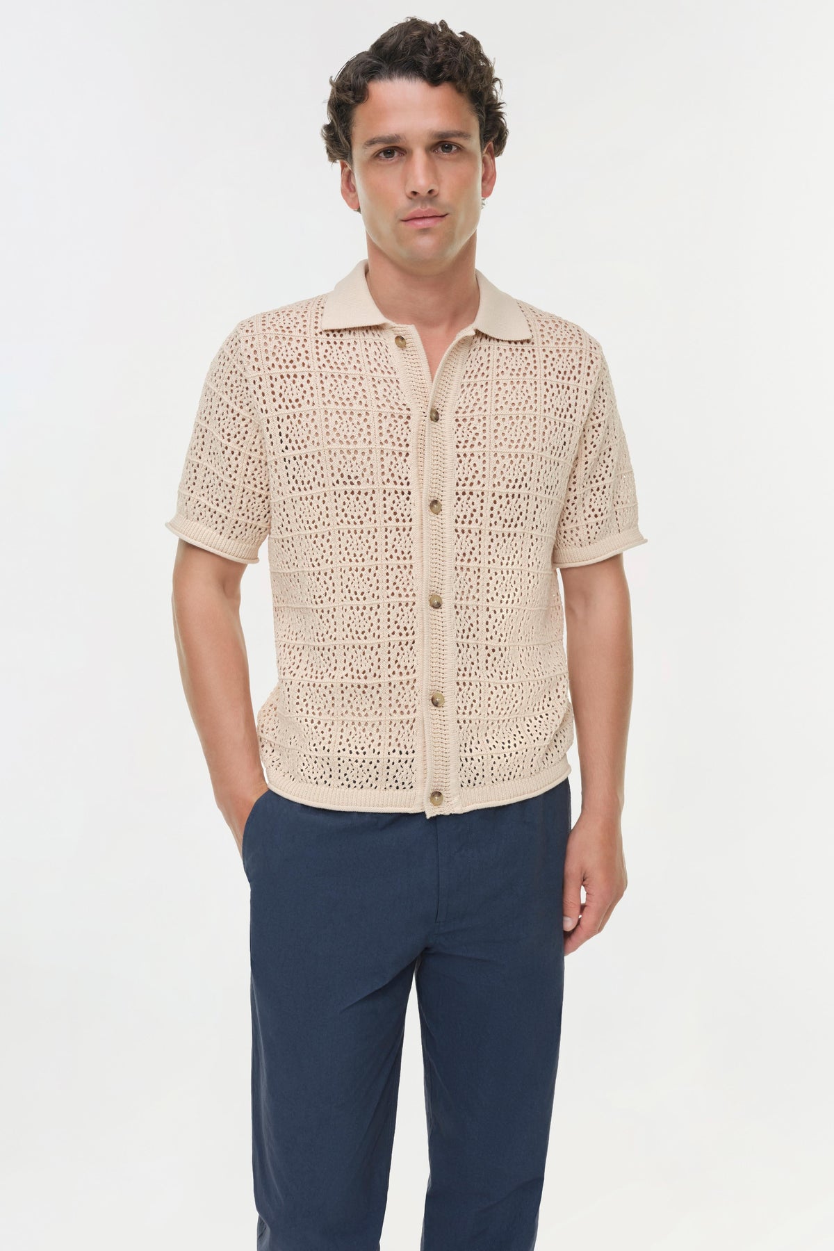 Billy Open Knit Shirt