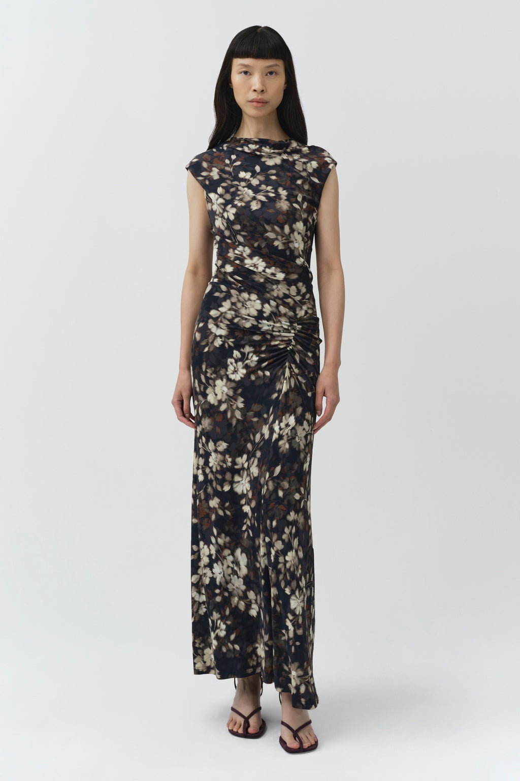 Acacia Draped Jersey Midi Dress