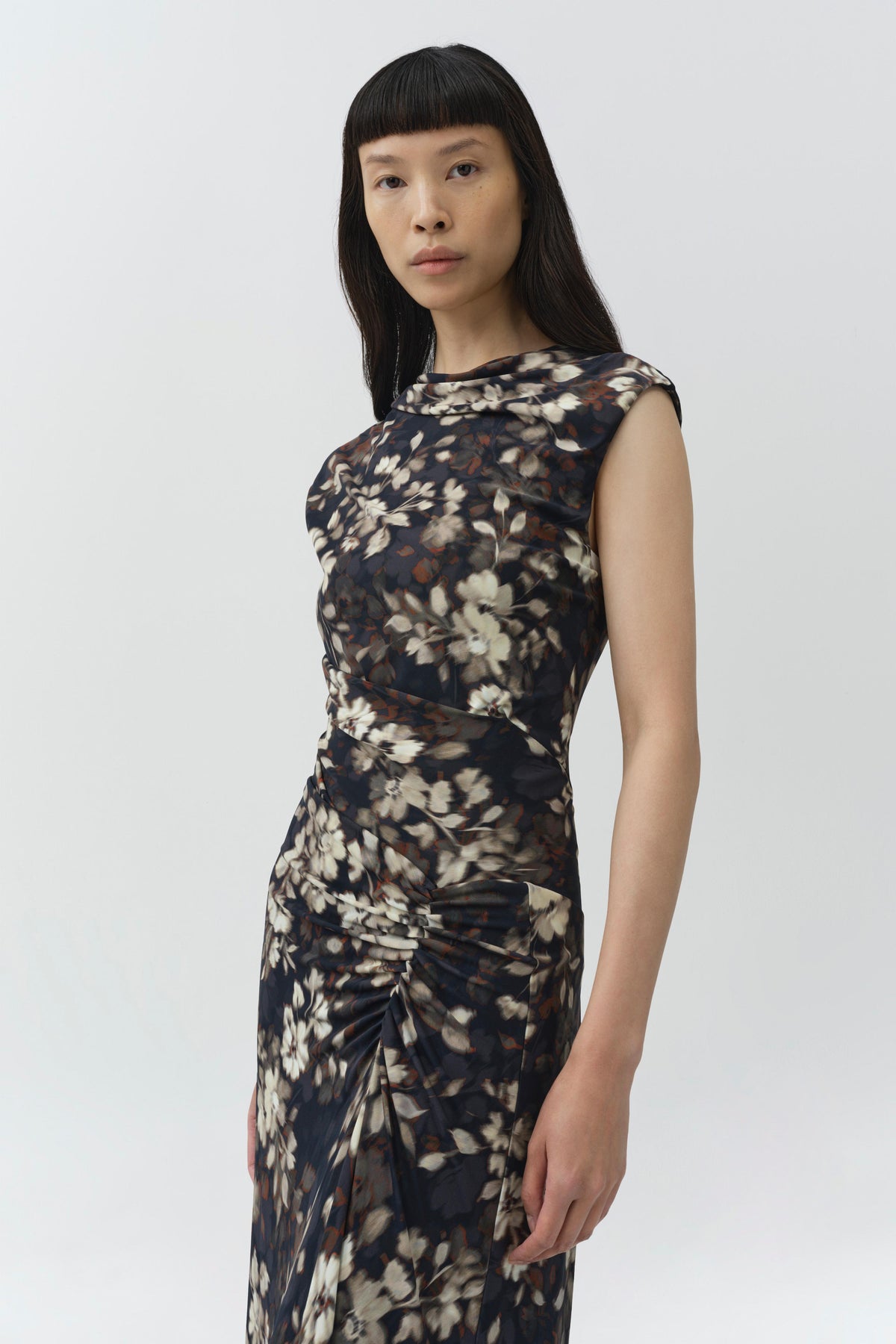 Acacia Draped Jersey Midi Dress
