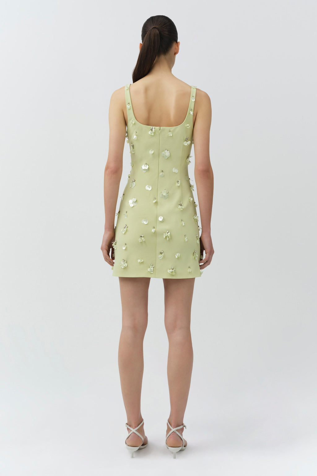 Ziva Embellished Crepe Mini Dress