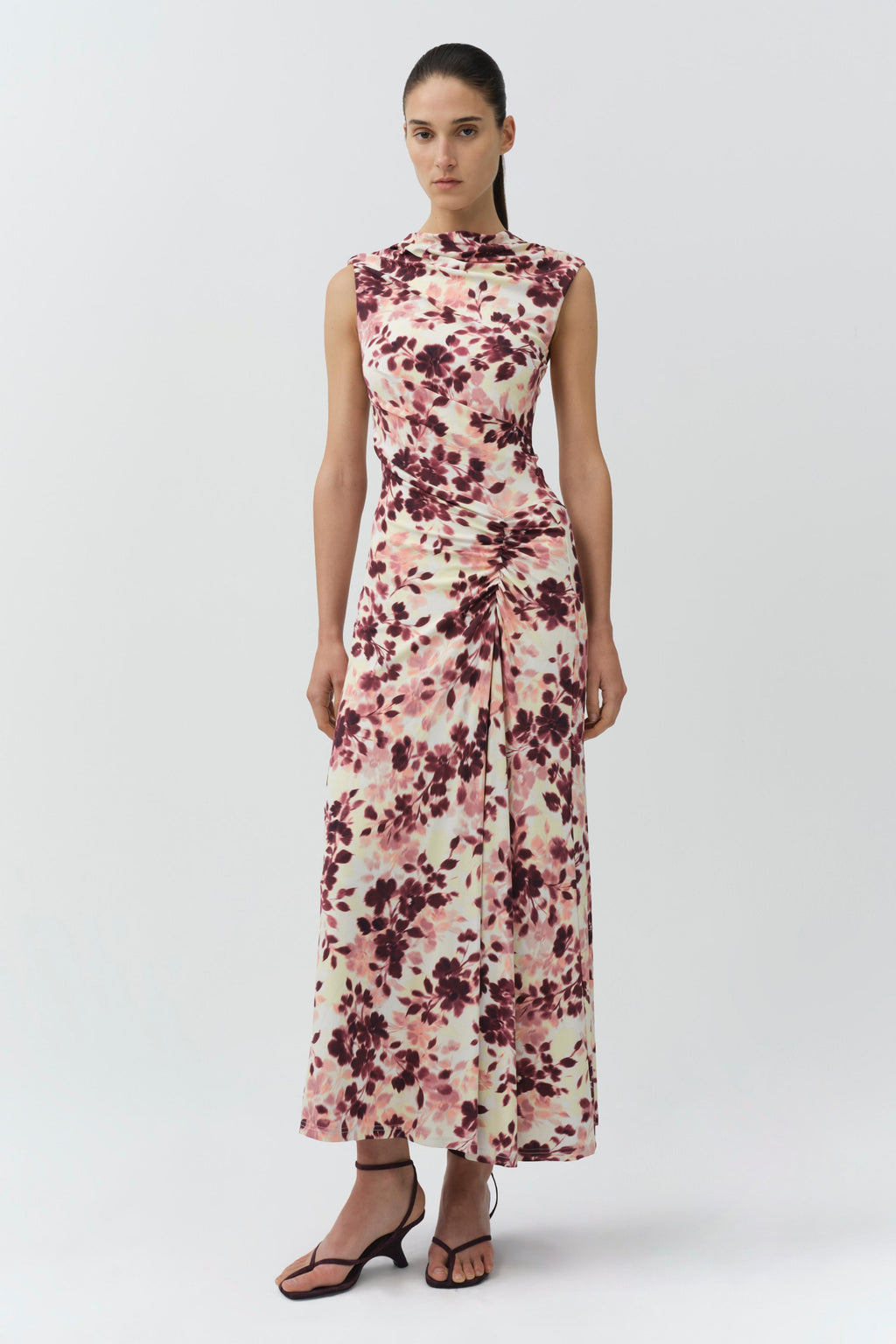 Acacia Draped Jersey Midi Dress