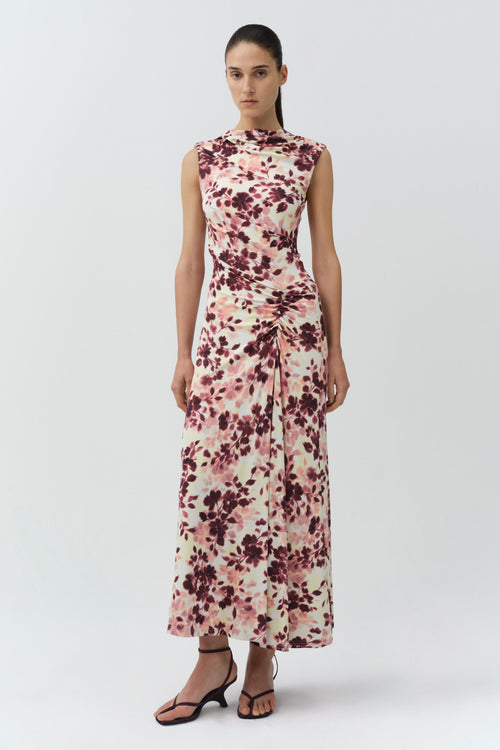Acacia Draped Jersey Midi Dress