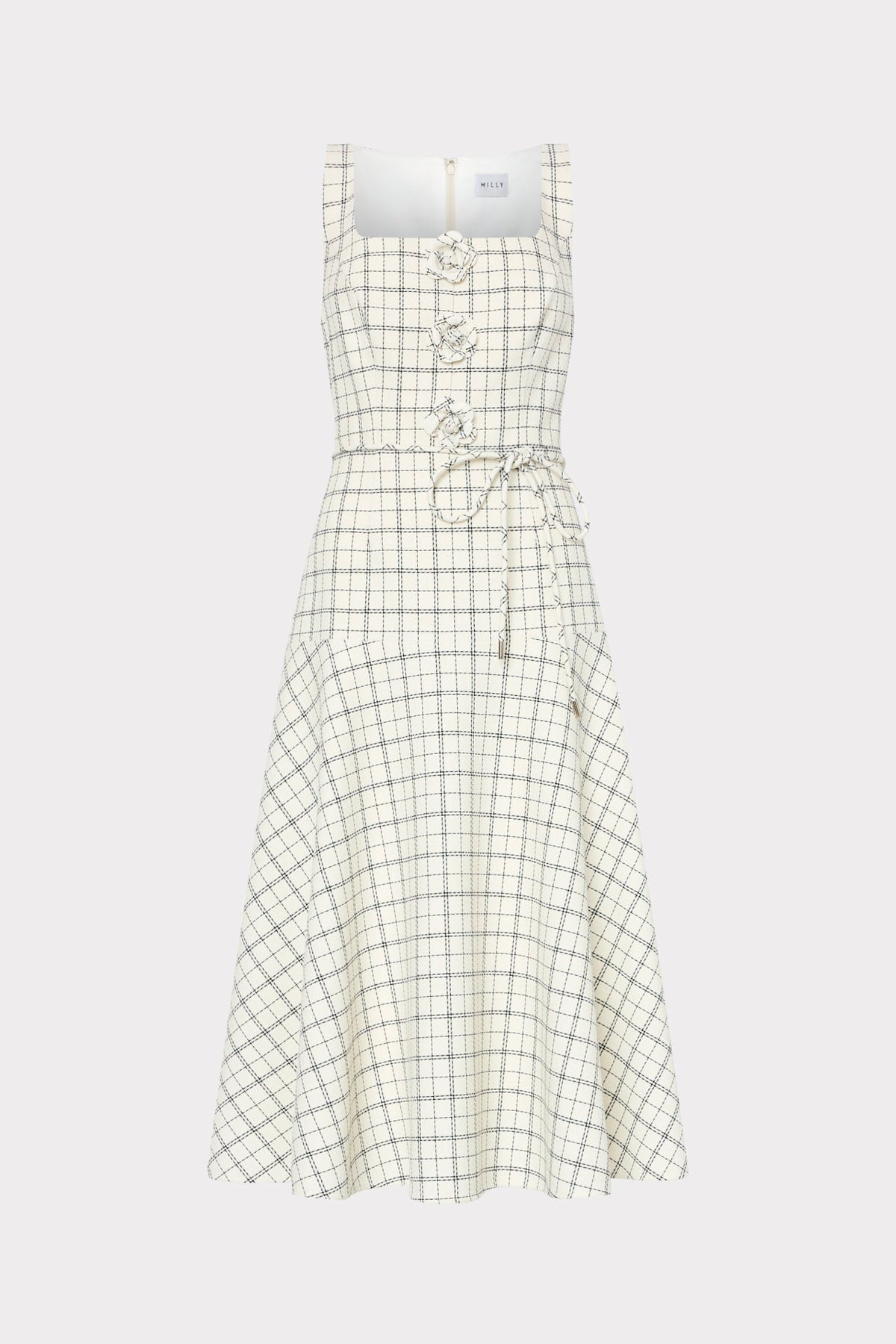 Mira Plaid Midi Dress