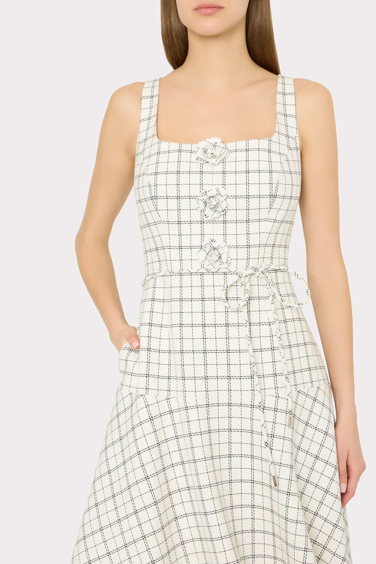 Mira Plaid Midi Dress